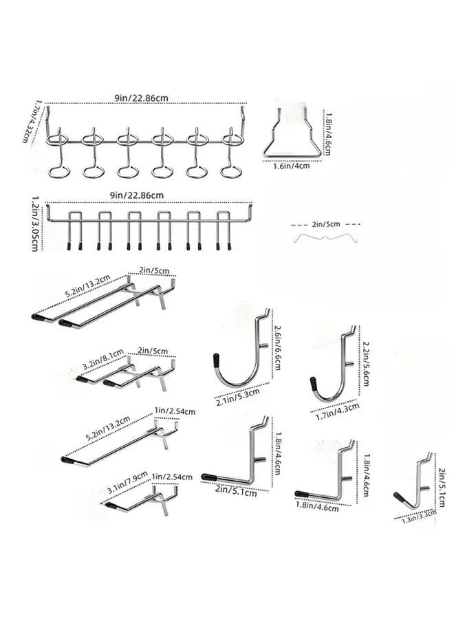 206pcs Metal Hooks and Pegboard Organizer Kit for Garage Workshop Storage and Crafts - Image 3